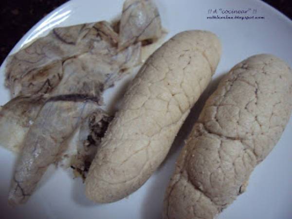 Huevas de merluza con mayonesa - Preparación paso 2