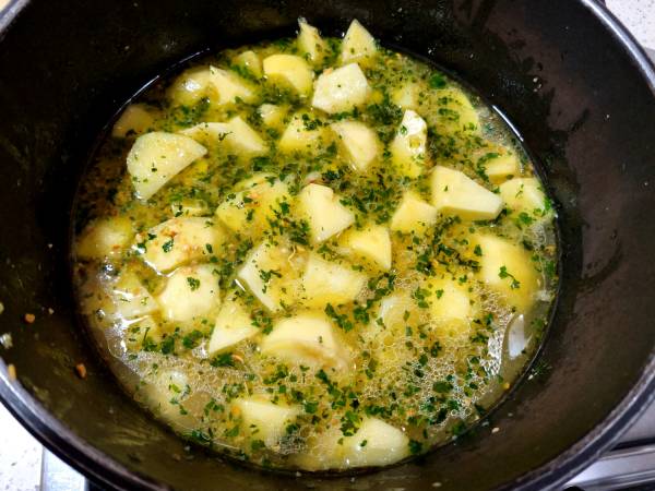 PATATAS CON MAJADO DE ALMENDRAS {RECETA VEGANA} - Preparación paso 5