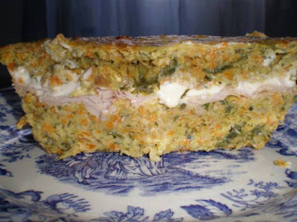 PASTEL DE CALABACIN, ACELGAS Y CREMA DE QUESO - Preparación paso 4