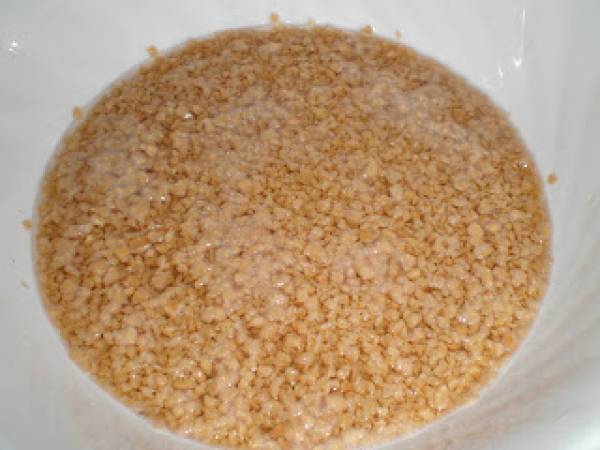 HAMBURGUESA VEGANA DE SOJA TEXTURIZADA - Preparación paso 1