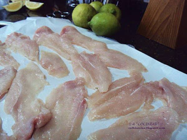 Filetes al limón - Preparación paso 1