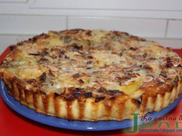 PASTEL DE PATATAS, BEICON, CHAMPIÑONES Y ROQUEFORT - Preparación paso 7