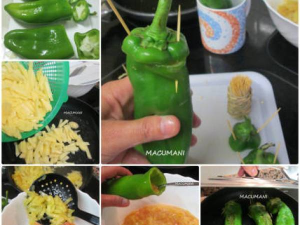 PIMIENTOS RELLENOS DE TORTILLA - Preparación paso 1