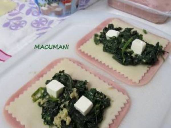 Canelones de espinacas y jamón york - Preparación paso 2