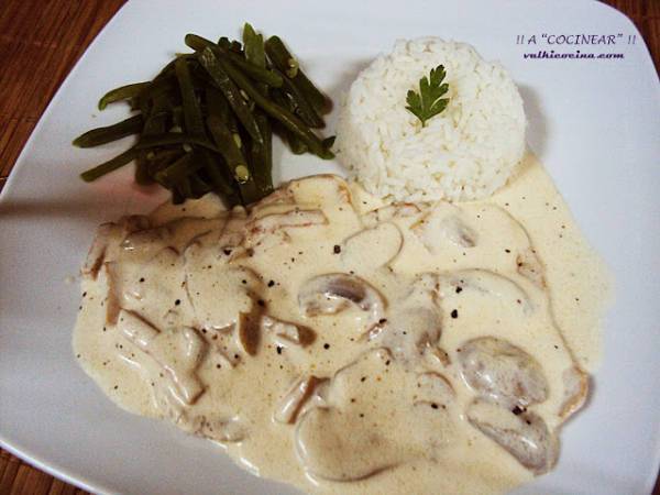 Escalopines de lomo a la crema - Preparación paso 6