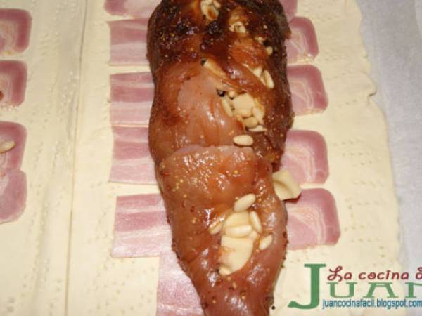 SOLOMILLO DE PAVO RELLENO Y ENVUELTO EN HOJALDRE - Preparación paso 3
