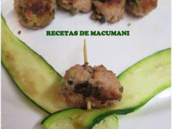 PINCHO DE ALBONDIGAS DE SETAS - Preparación paso 3