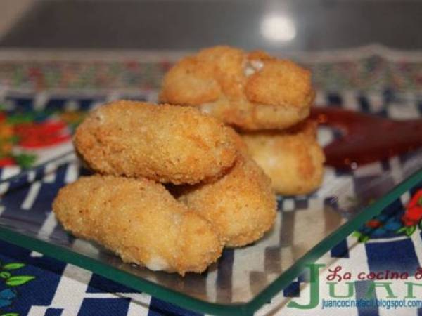 CROQUETAS DE CREMA DE QUESO Y NUECES - Preparación paso 4