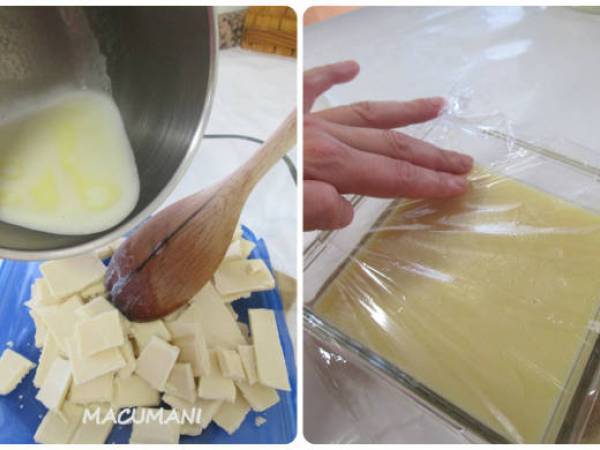 Trufas de chocolate blanco - Preparación paso 2