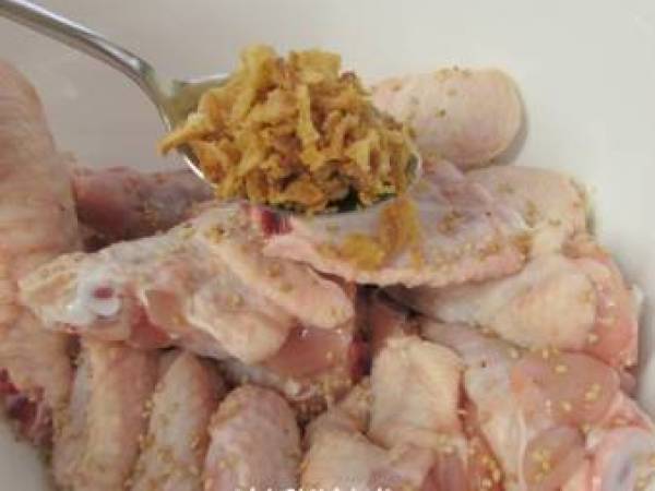 Alitas de pollo con soja y miel - Preparación paso 1