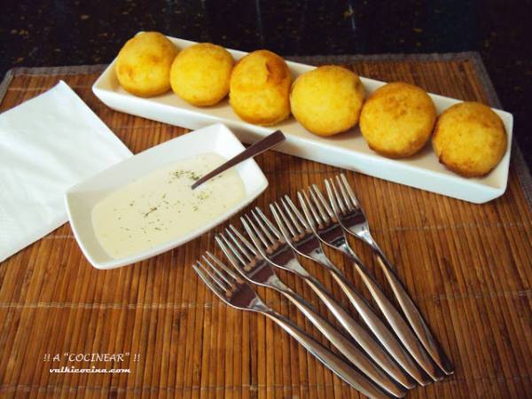 Bombas de patata rellenas de ternera y parmesano - Preparación paso 5
