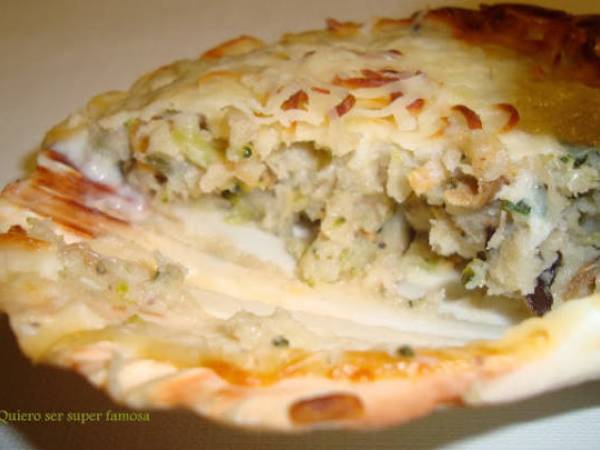 Pastel de patatas y bacalao con bechamel, gratinado al horno. - Preparación paso 2