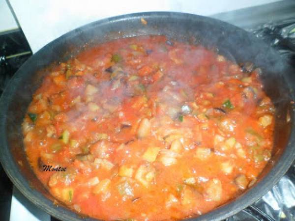 Hojaldre con pisto y sorpresa - Preparación paso 3