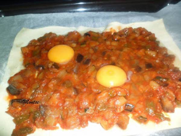 Hojaldre con pisto y sorpresa - Preparación paso 6