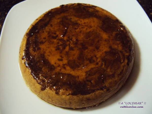 Flan de plátano al microondas - Preparación paso 3