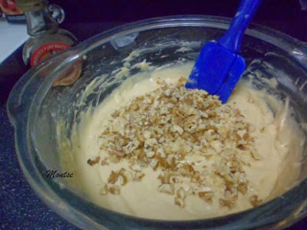 Magdalenas de nueces y jarabe de arce - Preparación paso 3