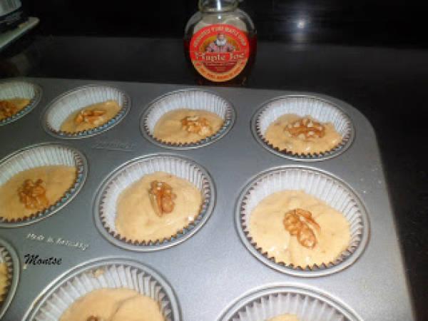 Magdalenas de nueces y jarabe de arce - Preparación paso 4