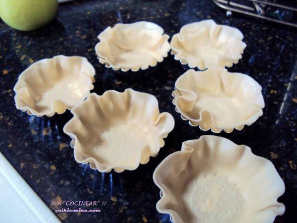 Tartaletas de cangrejo con manzana y apio - Preparación paso 1