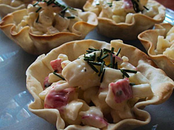 Tartaletas de cangrejo con manzana y apio - Preparación paso 5
