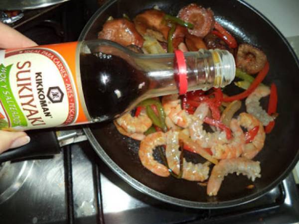 Salteado de Langostinos y Niscalos - Preparación paso 2