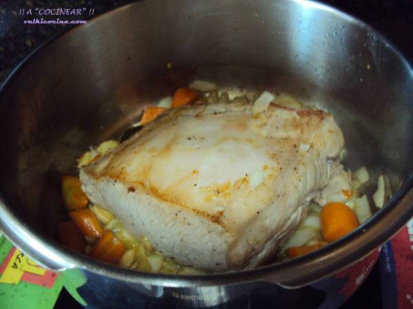 Lomo de cerdo a la cerveza (Olla rápida) - Preparación paso 1