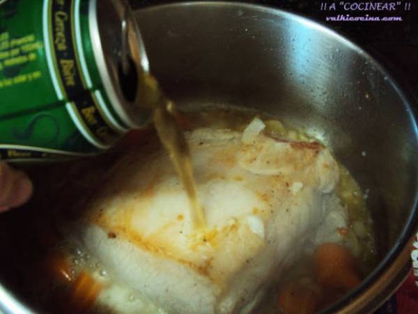 Lomo de cerdo a la cerveza (Olla rápida) - Preparación paso 2