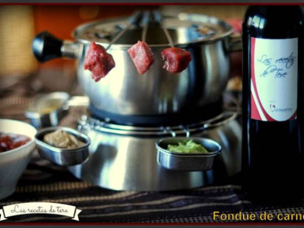 Exquisita fondue de carne. - Preparación paso 1