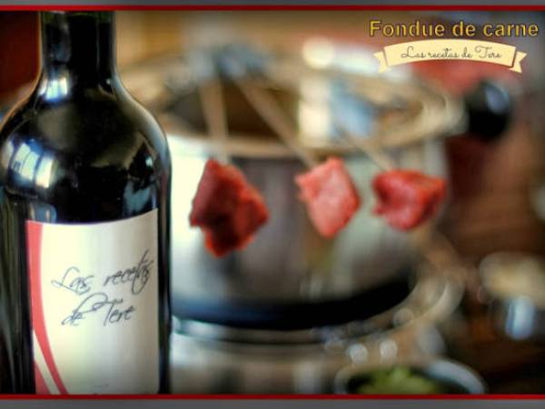 Exquisita fondue de carne. - Preparación paso 2