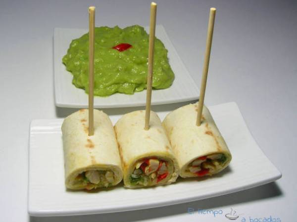 Liaditos de pollo y guacamole - Preparación paso 2