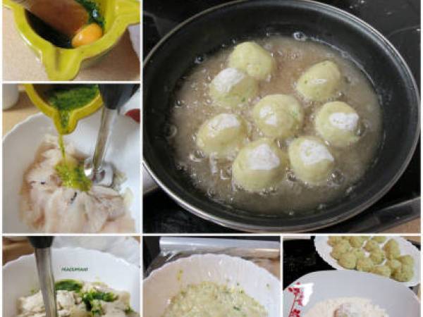 Albondigas de merluza con cebolla caramelizada - Preparación paso 2