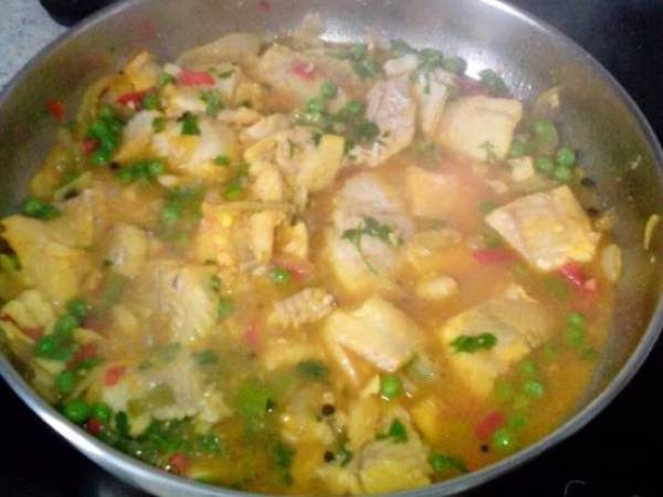 Merluza en salsa - Preparación paso 2