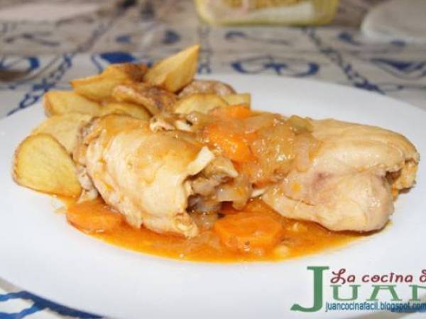 Contramuslos de pollo en salsa - Preparación paso 2