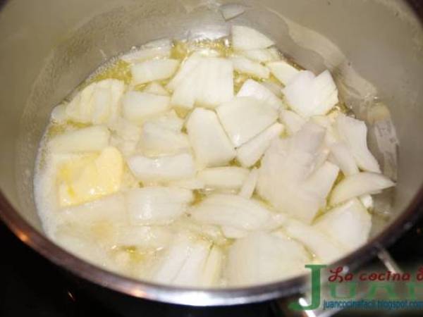 Crema de coliflor al Roquefort - Preparación paso 2