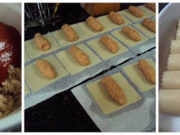 Canelones de pollo - Preparación paso 1