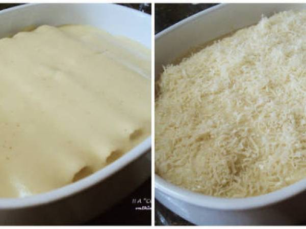 Canelones de pollo - Preparación paso 3