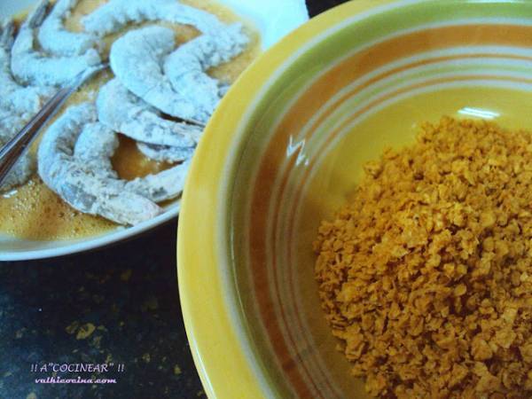 Langostinos crujientes - Preparación paso 2