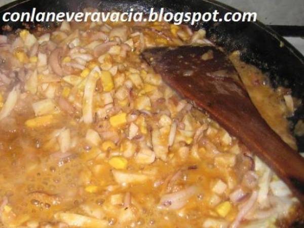 Calamares rellenos - Preparación paso 3