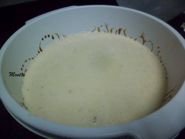 Pudin de piña al microondas - Preparación paso 5