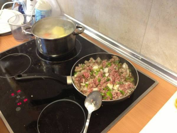 brazo de patata caliente - Preparación paso 3