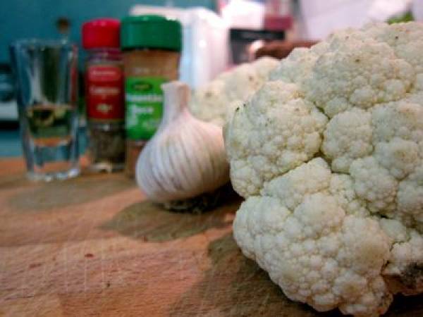 Coliflor esparragada - Preparación paso 1