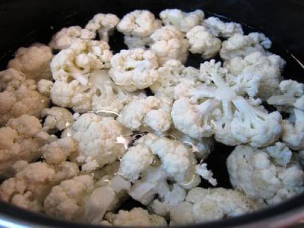 Coliflor esparragada - Preparación paso 2