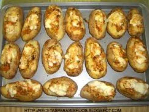 patatas rellenas asadas dos veces - Preparación paso 7