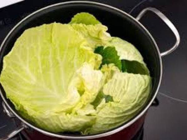 hatillos de col tricolor - Preparación paso 1