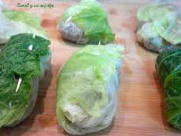 hatillos de col tricolor - Preparación paso 5