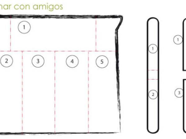 Canapé de salchicha con forma de vela - Preparación paso 1