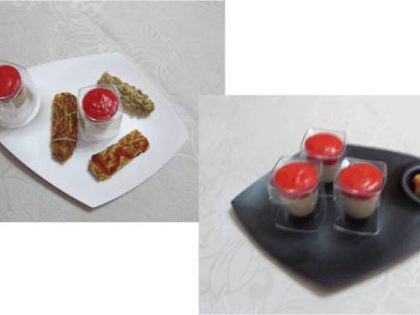 CREMA DE BACALAO CON CREMA DE PIMIENTOS - Preparación paso 1