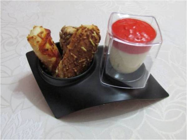 CREMA DE BACALAO CON CREMA DE PIMIENTOS - Preparación paso 7