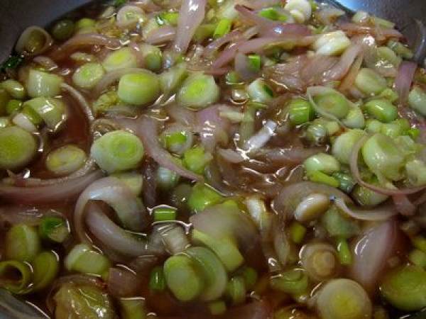 Capricci con champiñones portobello y salsa de puerros - Preparación paso 1