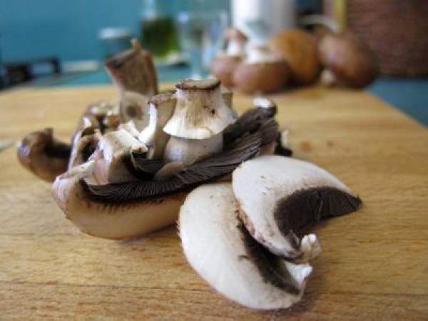 Capricci con champiñones portobello y salsa de puerros - Preparación paso 4