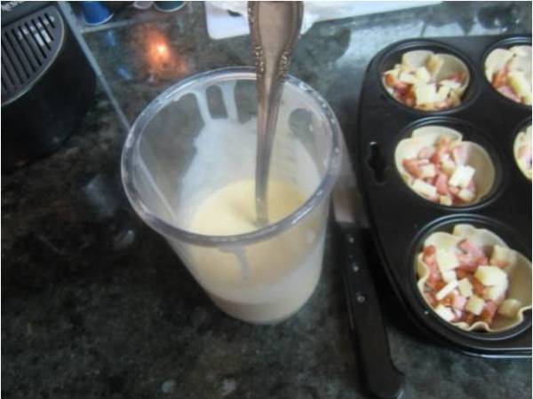 Canapes en obleas de empandillas - Preparación paso 5